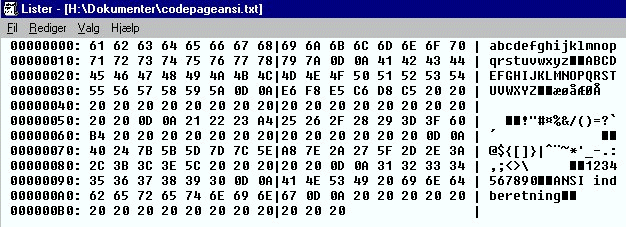 codepage ansi